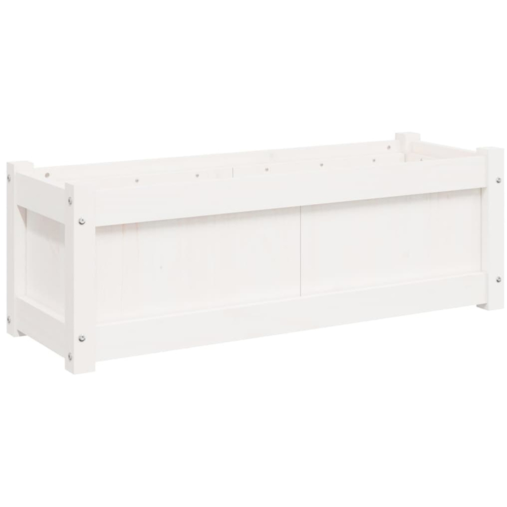 vidaXL White Pine Wood Raised Garden Bed 31 x 90 x 31cm Image 4