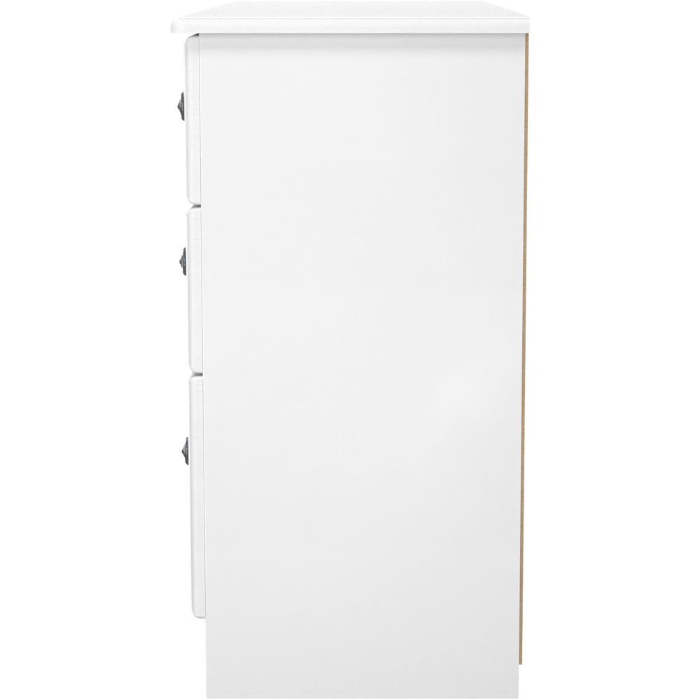 Crowndale Pembroke 6 Drawer Matt White Wide Chest of Drawers Ready Assembled Image 4