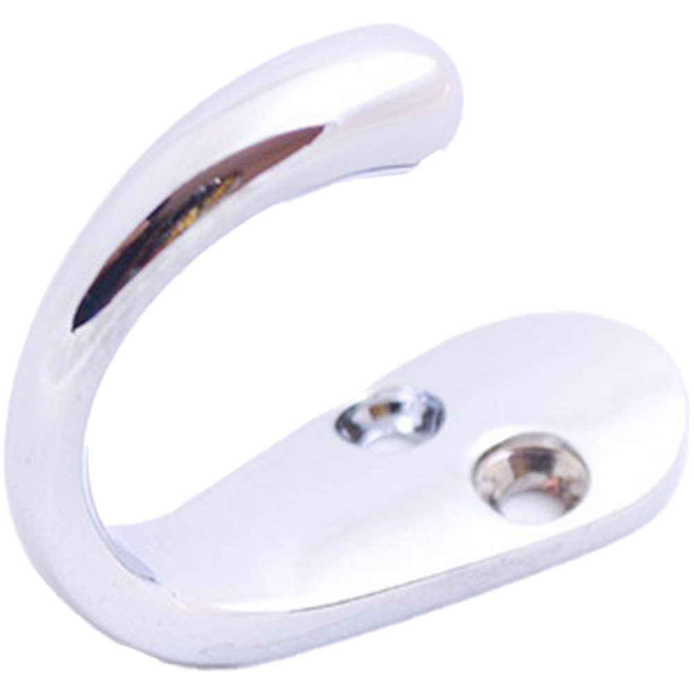 Single Silver Robe Coat Hook Image