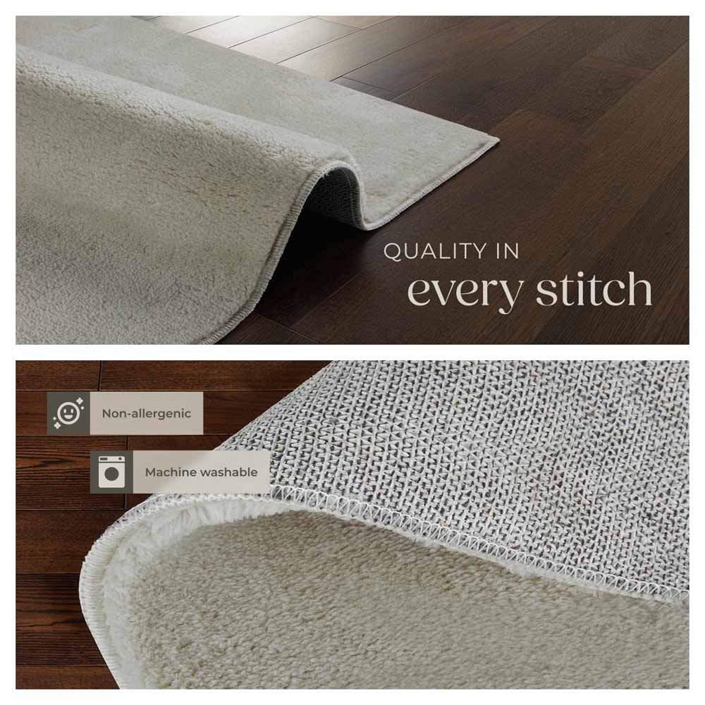 tectake Zonelle Sand Short Pile Ultra Soft Rug 290 x 200cm Image 5