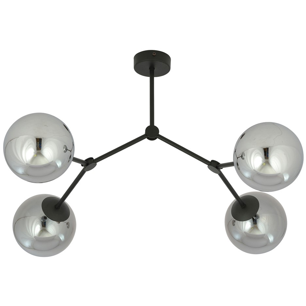 Emibig Space 4 Light Graphite Shade Black E14 Ceiling Light Image 1
