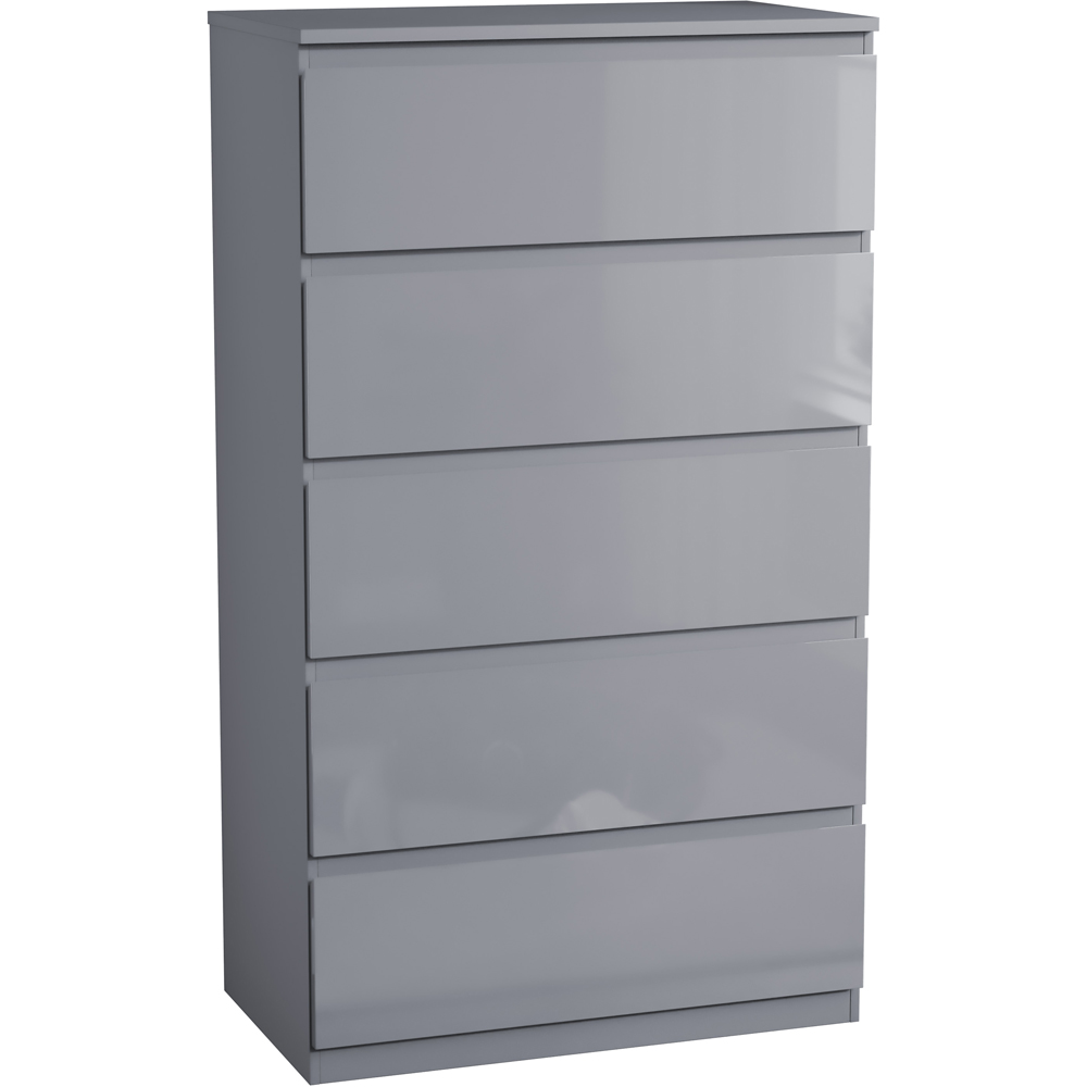 VIDA DESIGNS Glinton 5 Drawer Grey Chest of Drawers Image 2