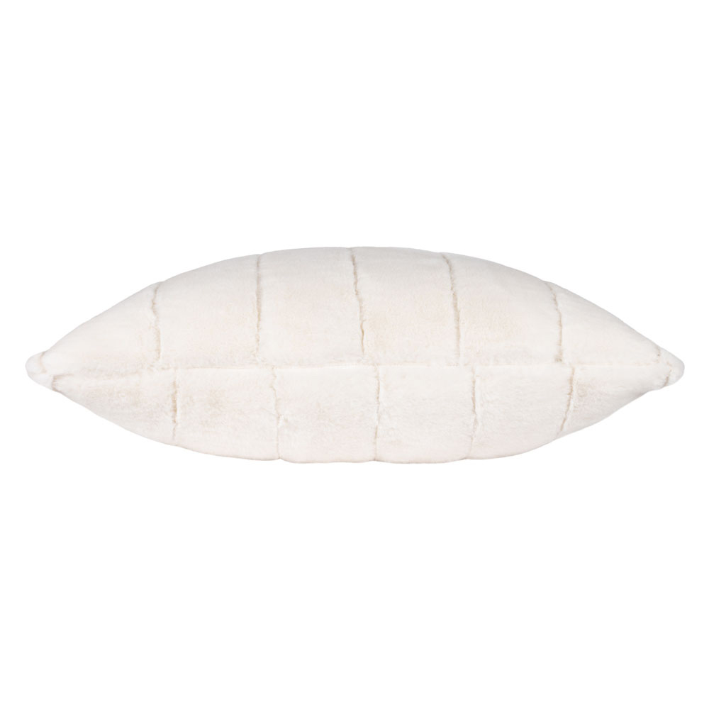 Paoletti Empress Cream Faux Fur Cushion Image 2
