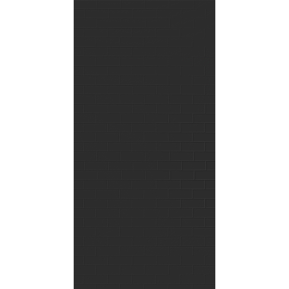 Wetwall Black Gloss Composite Tile Shower Wall Panel 2440 x 1220mm Image 2