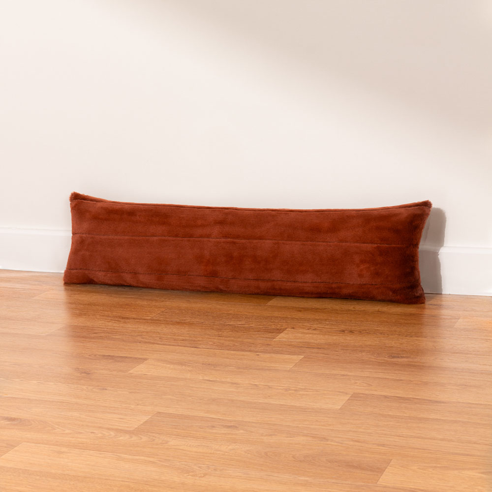 Paoletti Empress Rust Faux Fur Draught Excluder Image 2