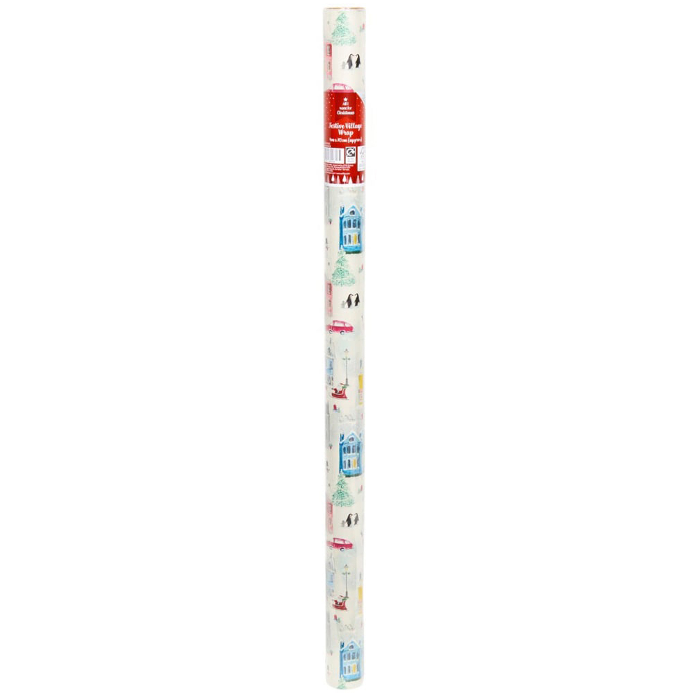 Festive Village Gift Wrap Image 3