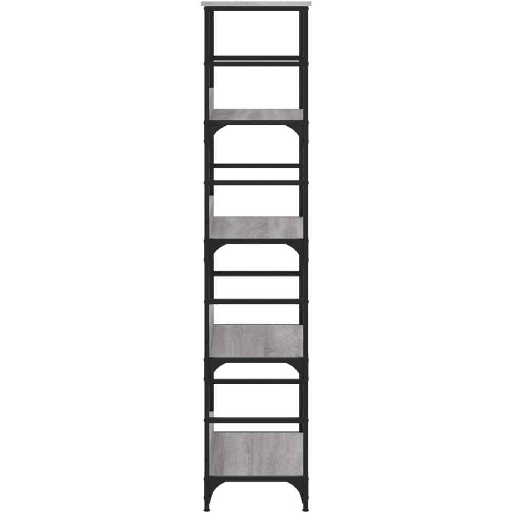 vidaXL 4 Open Shelf Grey Sonoma Bookshelf Image 5