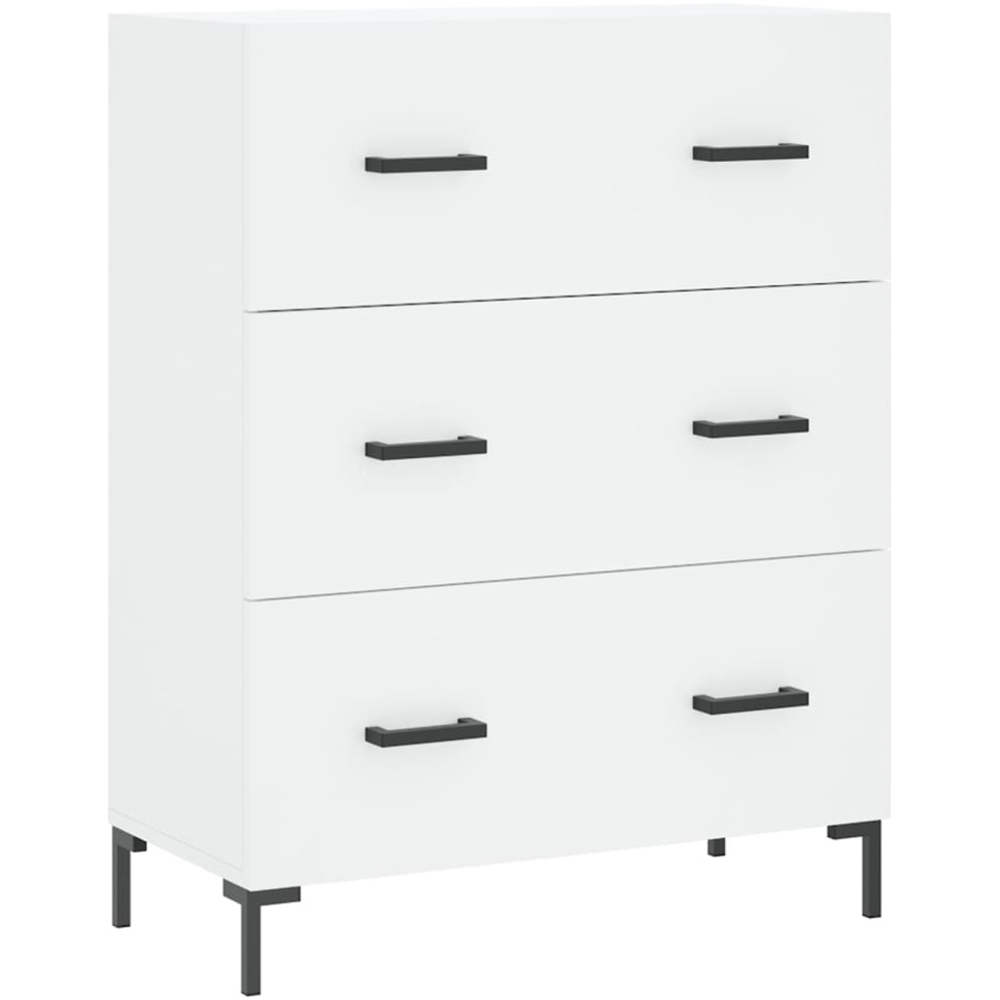 vidaXL 3 Drawer 3 Shelf White Highboard Image 7