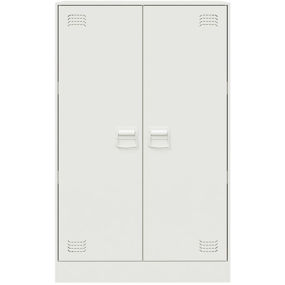vidaXL 2 Door White Steel Sideboard Image 5