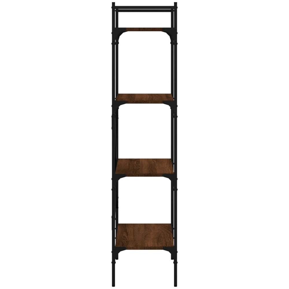 vidaXL 4 Shelf Brown Oak Bookcase Image 5