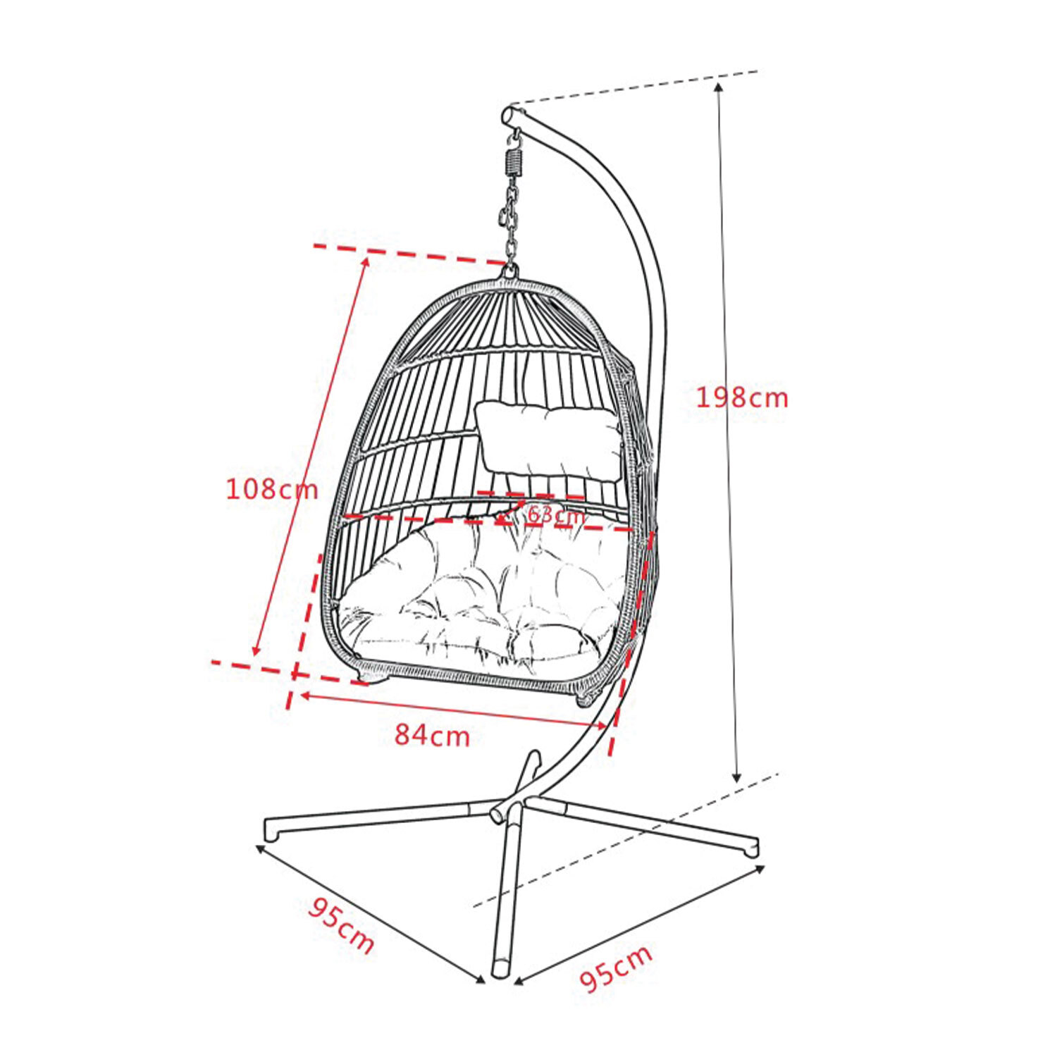 New Hampshire Foldable Hanging Chair - Natural / 1 Image 2
