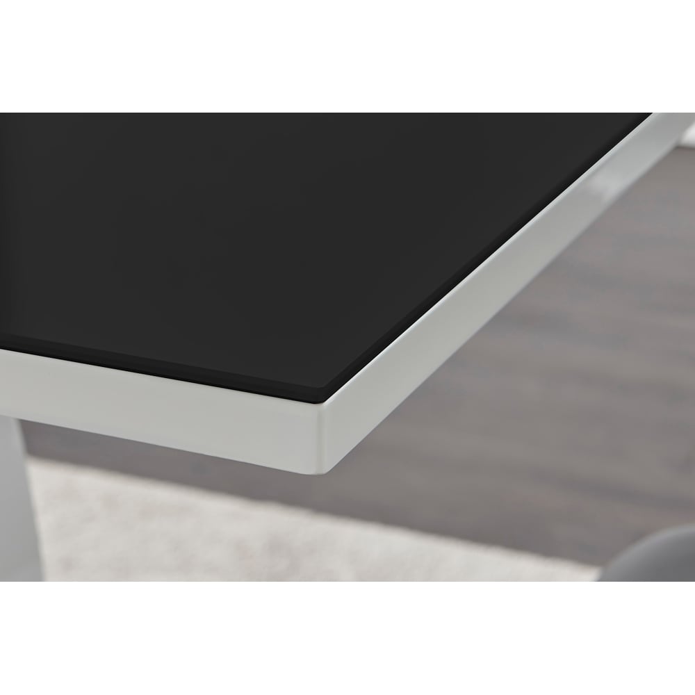 Furniturebox Lucia Valera 4 Seater Dining Set Black Gloss Grey and Chrome Image 3