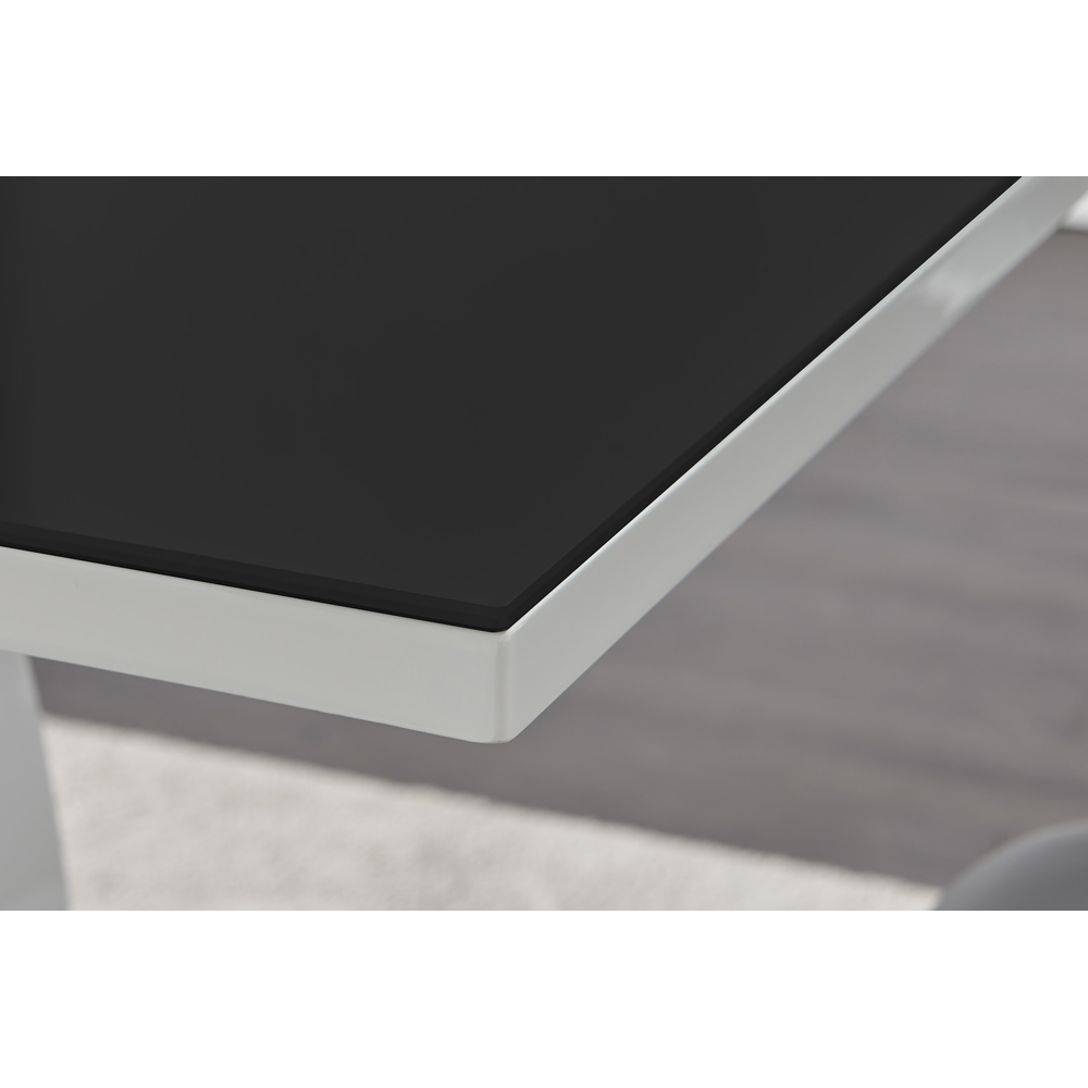 Furniturebox Lucia Valera 4 Seater Dining Set Black Gloss White and Chrome Image 3