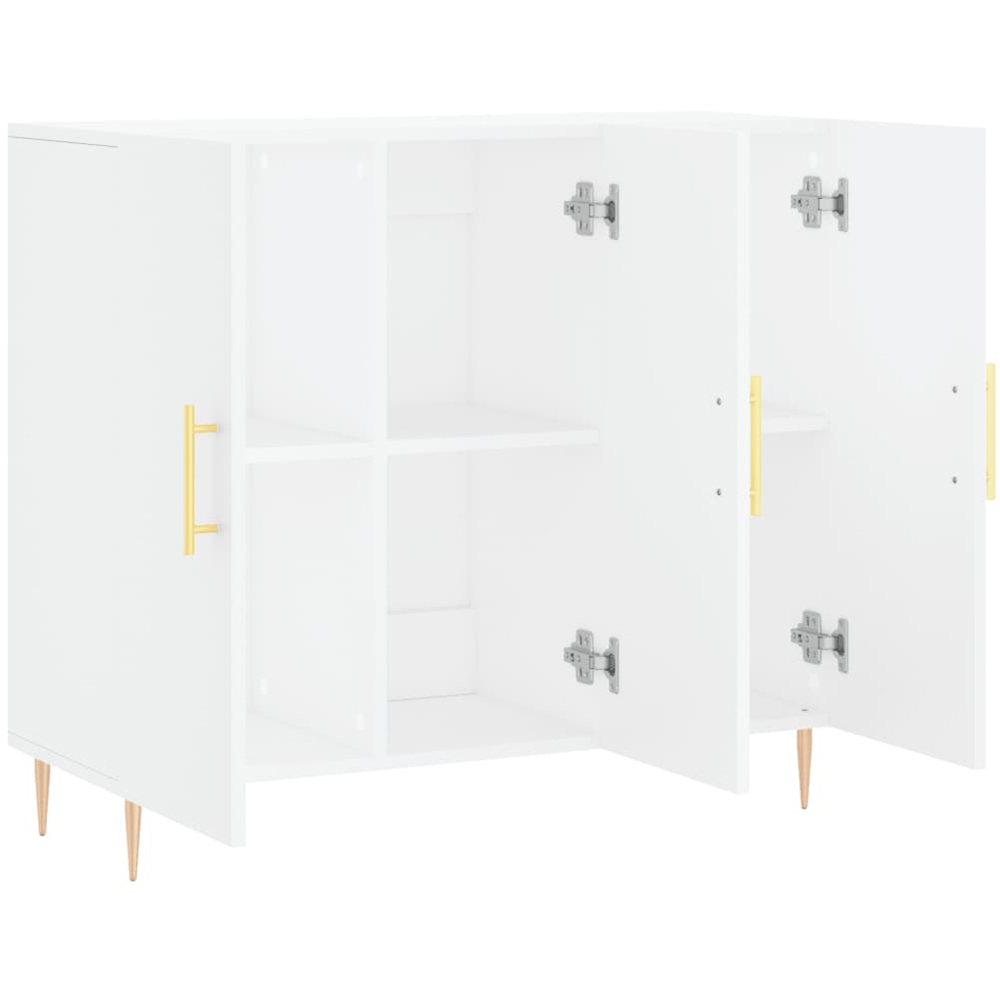 vidaXL 3 Door White Sideboard Image 5