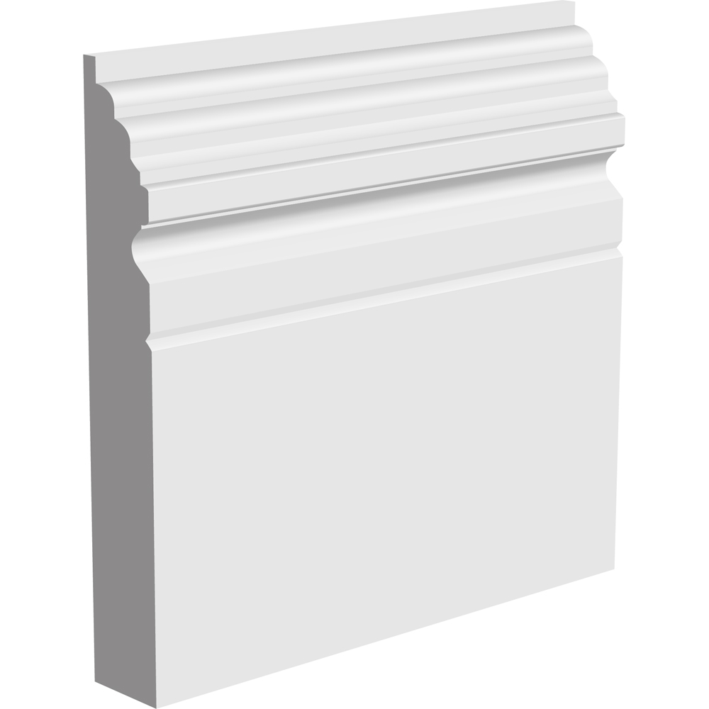 National Skirting White Frontier Primed Skirting Board 18mm 250 x 4200mm Image 1