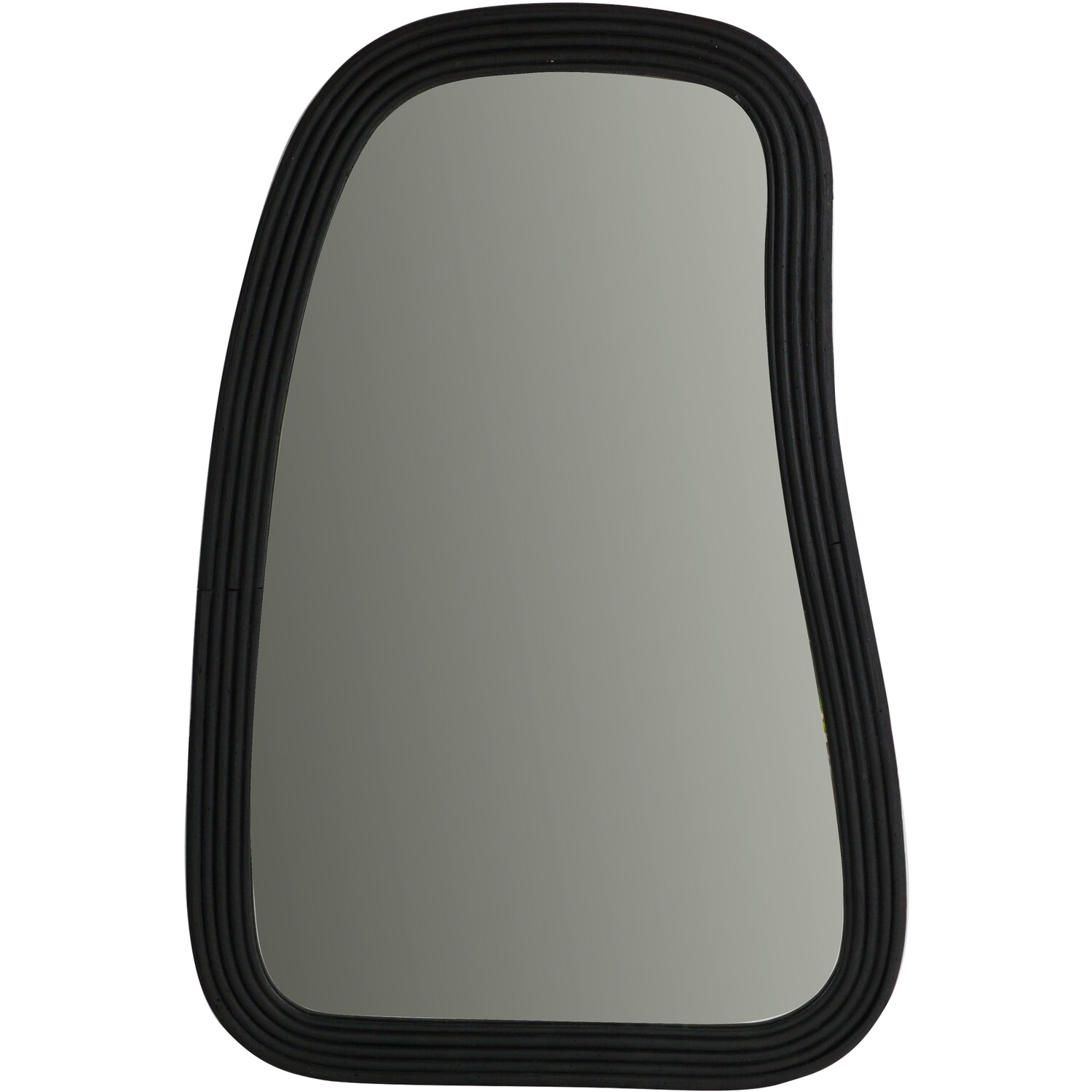 Black Ridged Pebble Mirror Image