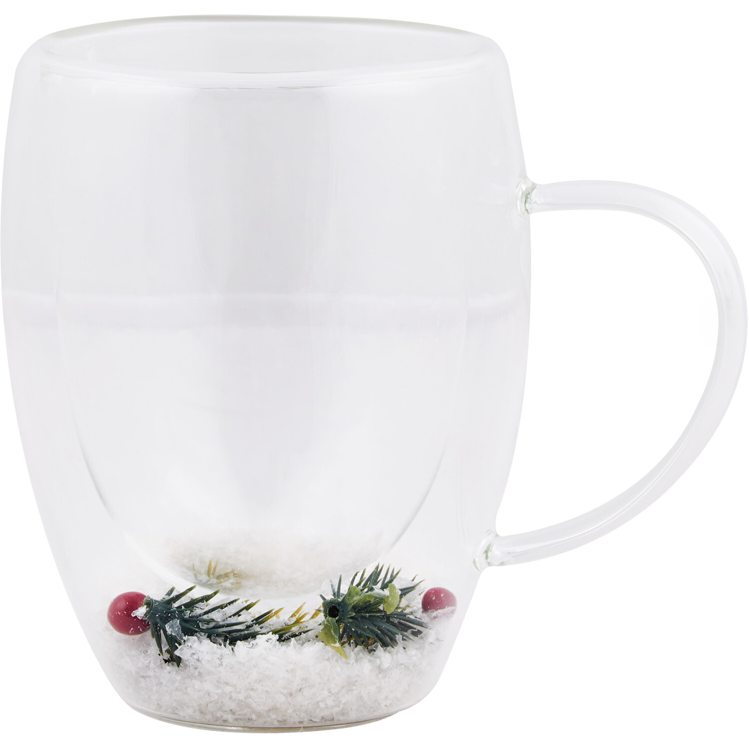 Wreath Double Wall Christmas Mug Image 3