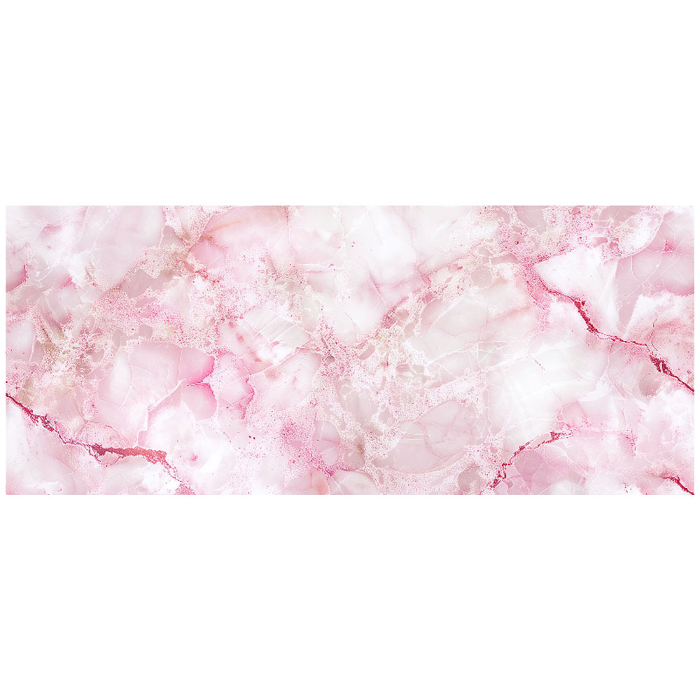 Warren Reed Designer Pink and White Quartz Effect Bathroom Splashback 25 x 60cm Image 2