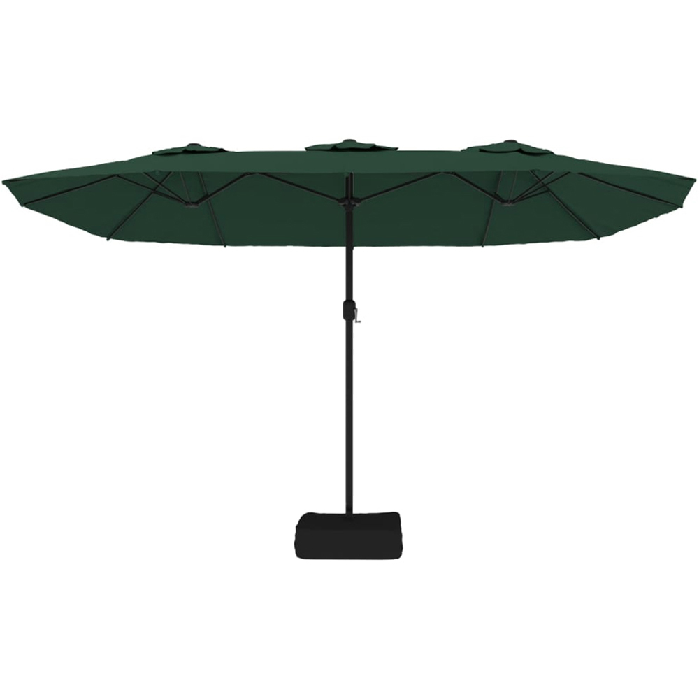 vidaXL Green Double Head Parasol 4.5 x 2.6m Image 3