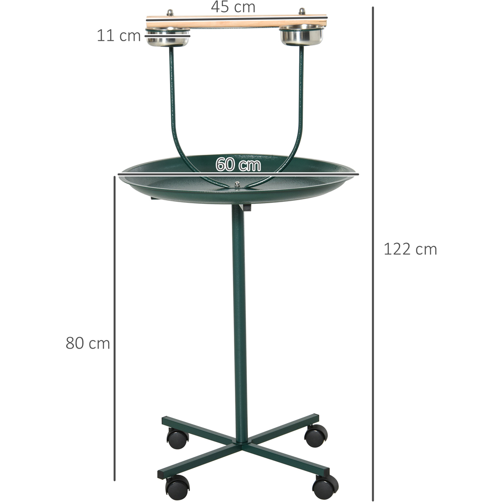 PawHut Green Bird Perch Stand Image 8