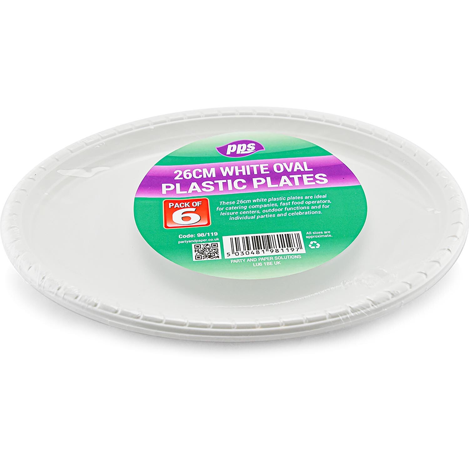 Plastic Catering Plates  - Oval Image