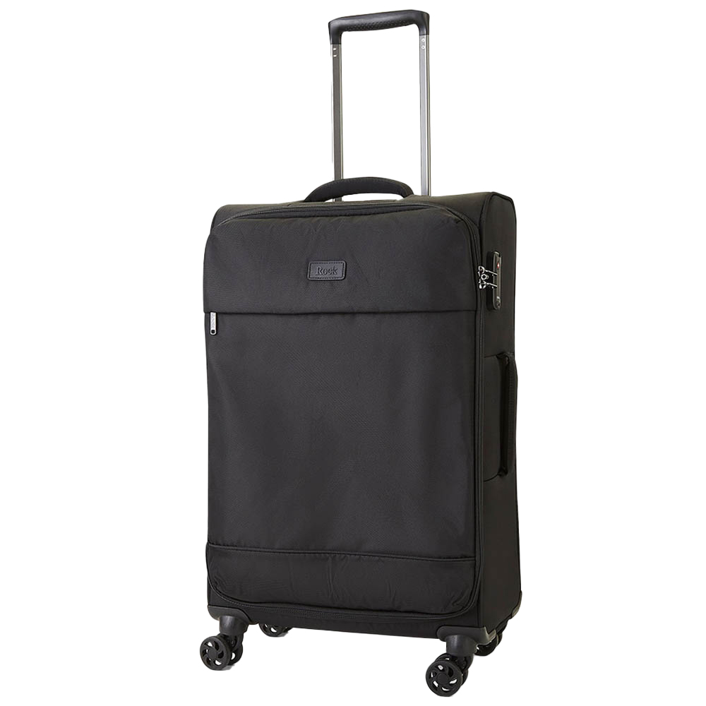 Rock Luggage Paris Medium Black Softshell Suitcase Image 1