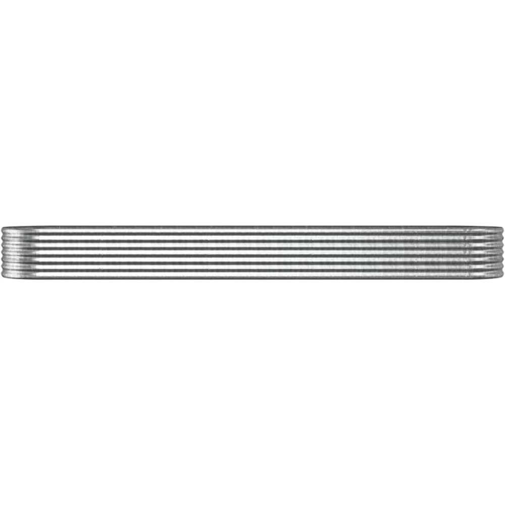 vidaXL Silver Galvanised Steel Raised Garden Bed 36 x 80 x 368cm Image 2
