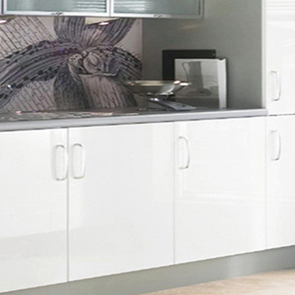 Living and Home Glossy White Self Adhesive PVC Wallpaper Image 1