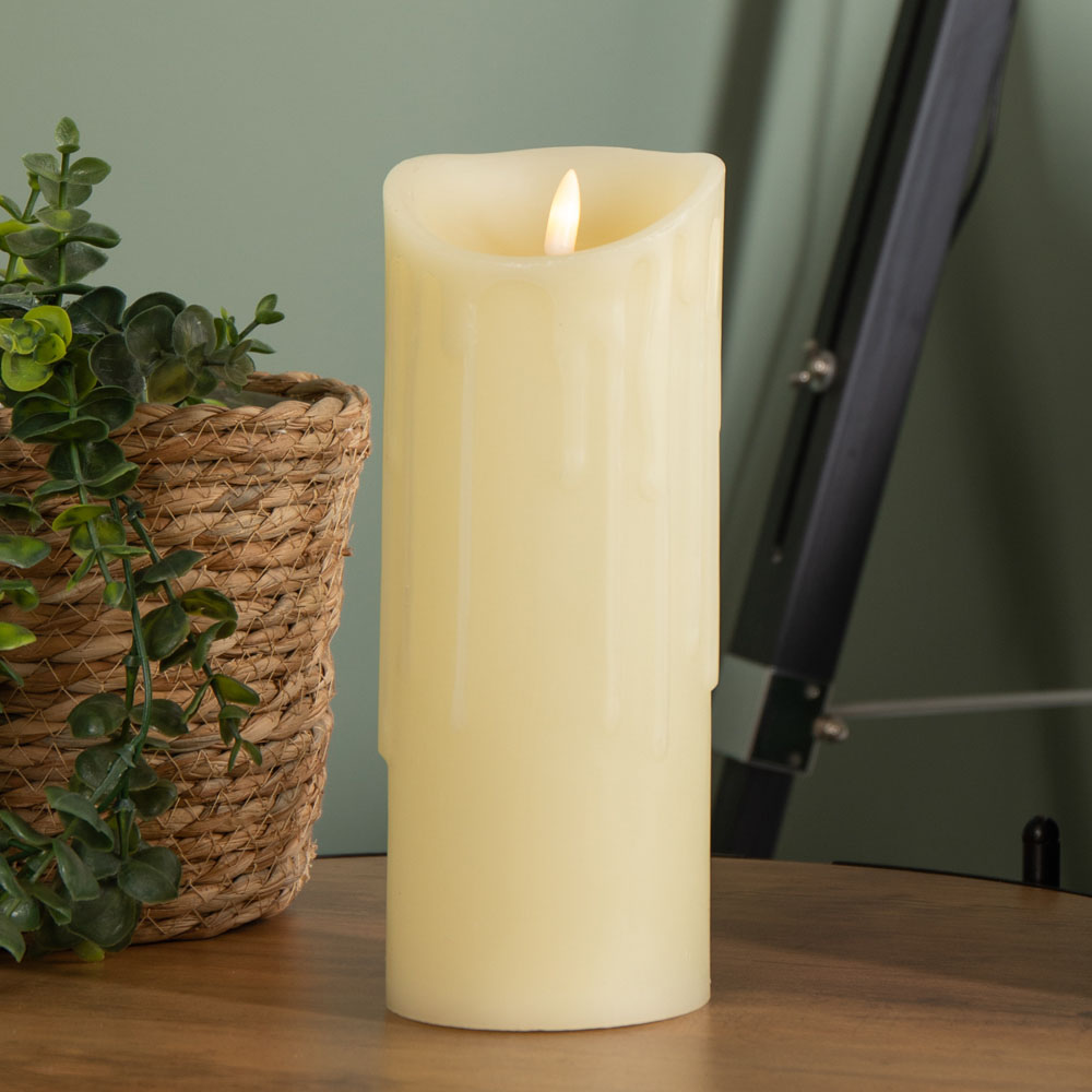 Samuel Alexander LED Flickabrights Melted Edge Candle 23cm Image 4