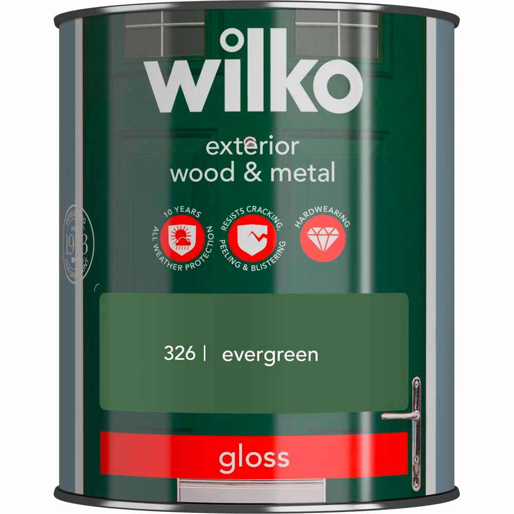 Wilko Evergreen Gloss Exterior Paint 750ml Wilko