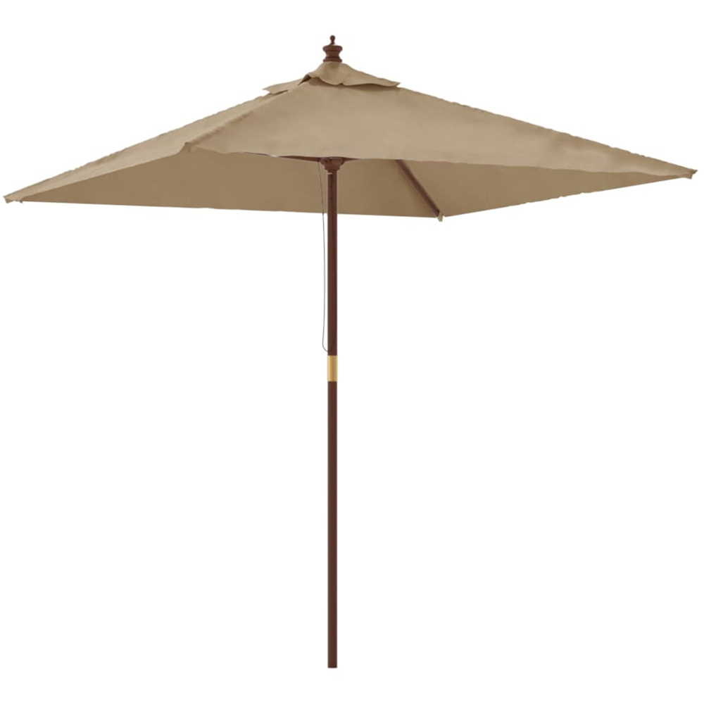 vidaXL Taupe Garden Parasol 2.3 x 1.9m Image 1