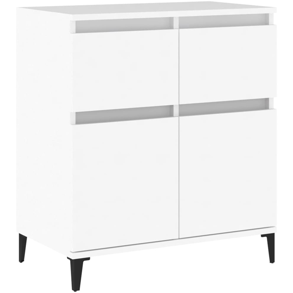 vidaXL 2 Door 2 Drawer White Sideboard Image 2