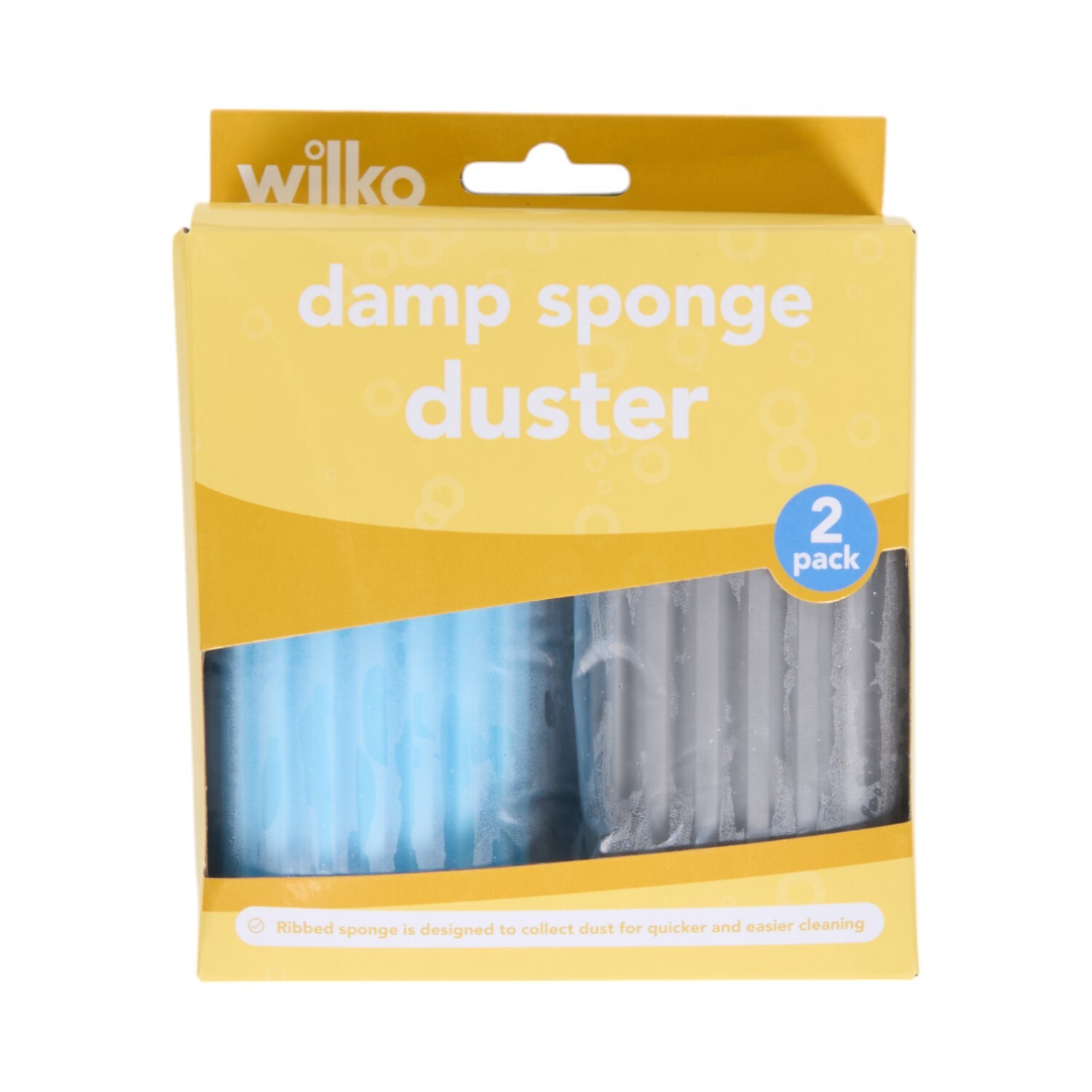 Wilko Pack of 2 Damp Sponge Dusters Image 1