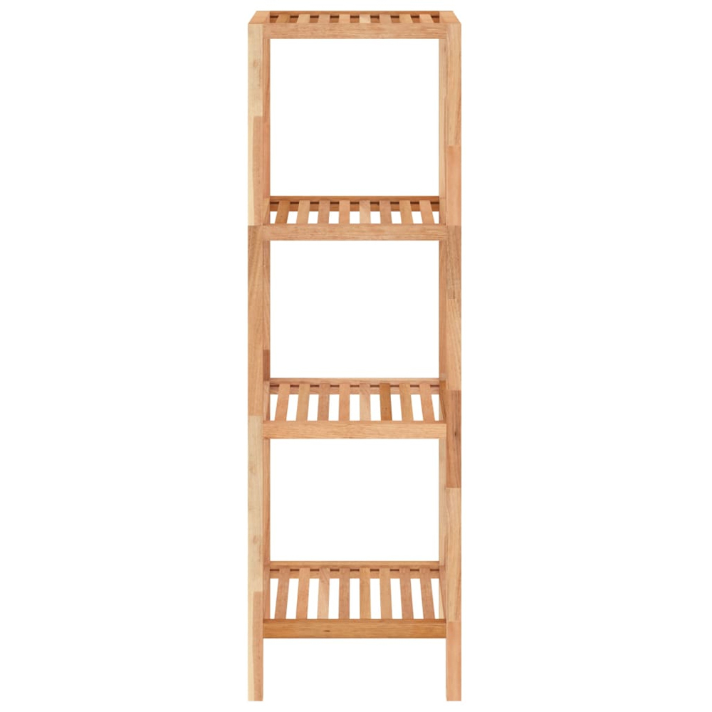 vidaXL 3 Shelf Solid Walnut Wood Slatted Bathroom Storage Unit Image 3