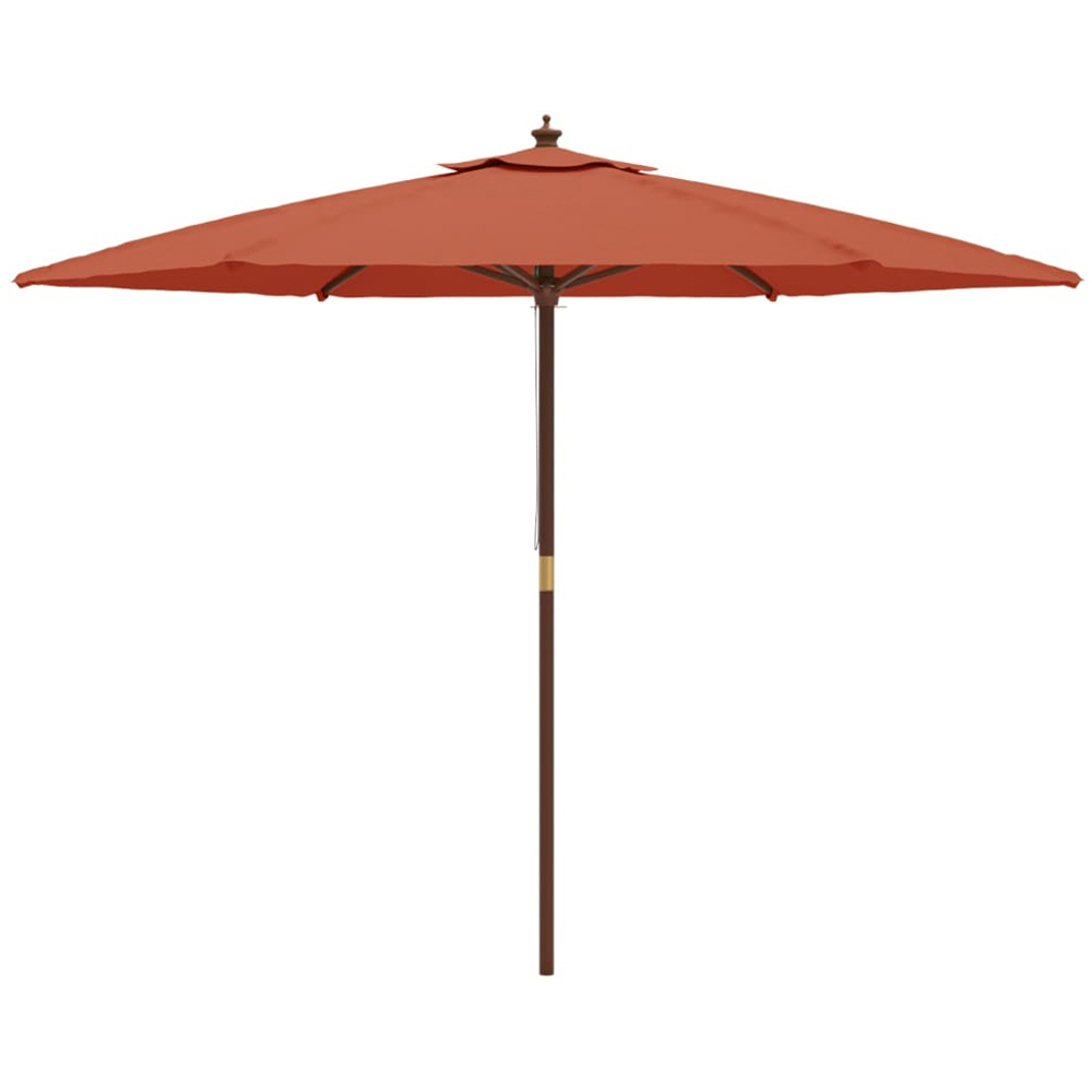 vidaXL Brown Garden Parasol 2.4 x 2.9m Image 3