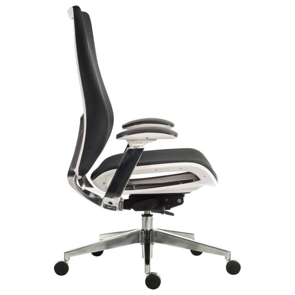 Teknik Quantum White Mesh Swivel Office Chair Image 5
