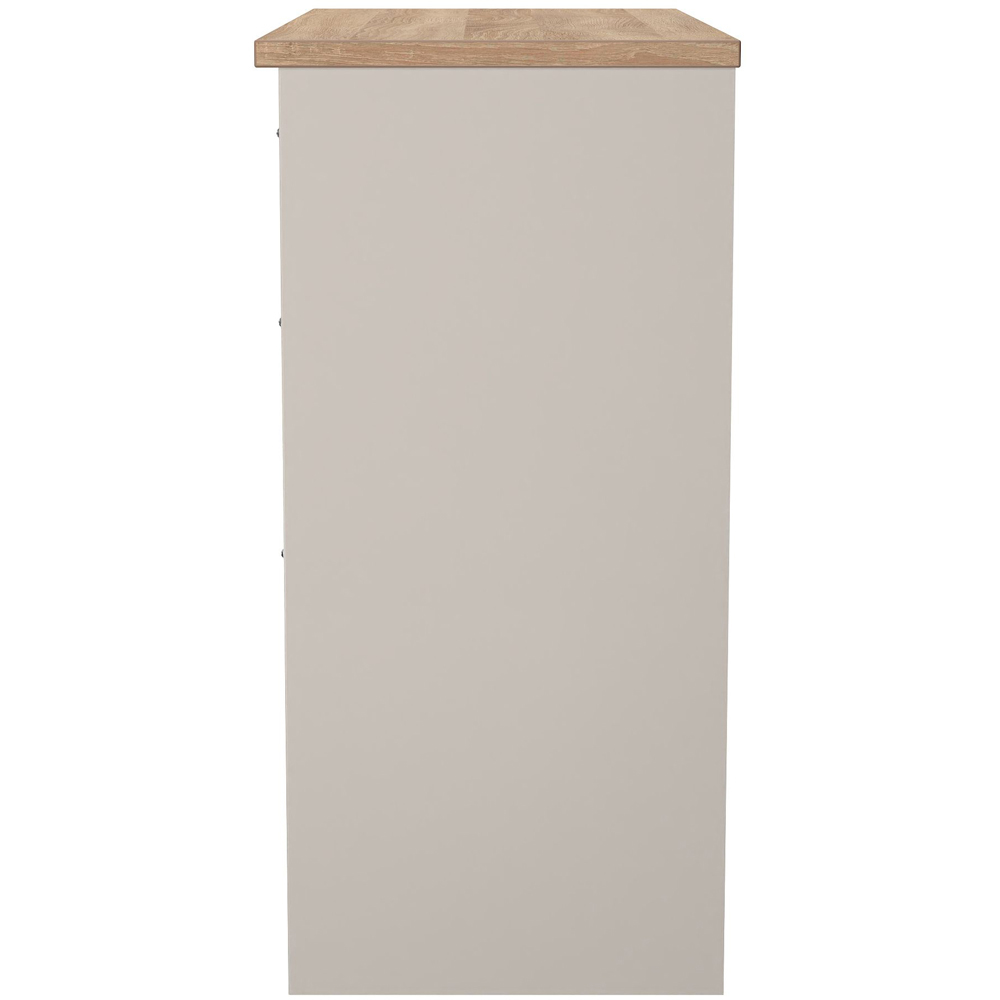 Crowndale Norfolk 3 Drawer Kashmir Ash and Bardolino Oak Vanity Dressing Table Ready Assembled Image 4