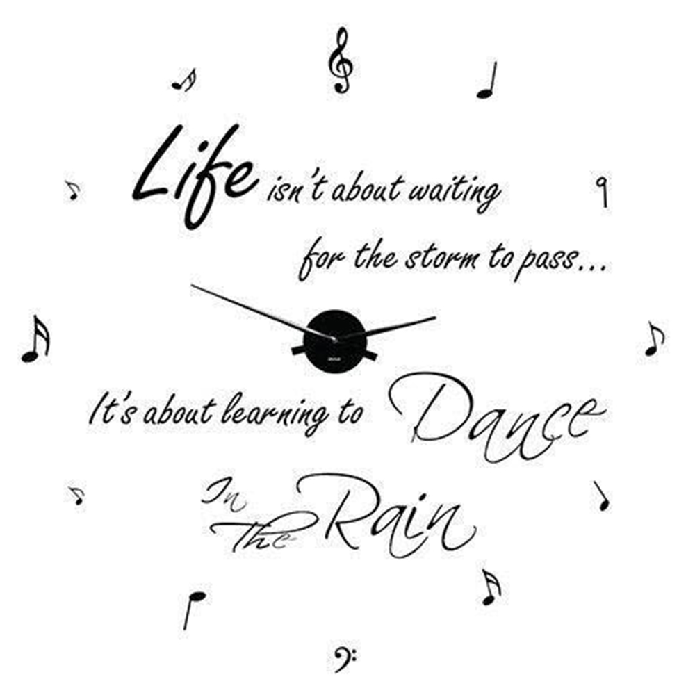 Walplus Dance in The Rain Quote Wall Sticker and Clock Image 1