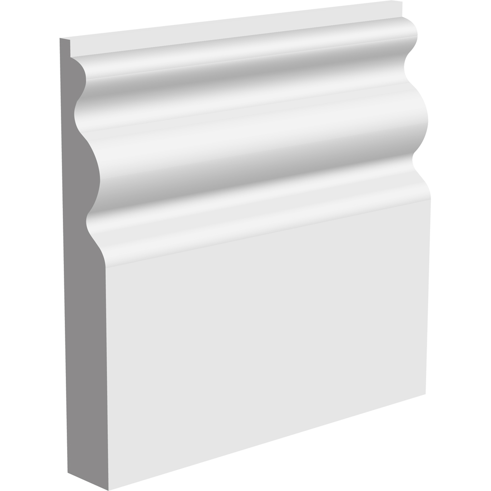 National Skirting White Regency Primed Skirting Board 18mm 220 x 4200mm Image 1