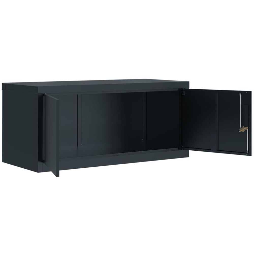 vidaXL 2 Door Anthracite Steel Archive Cabinet Set of 2 Image 5