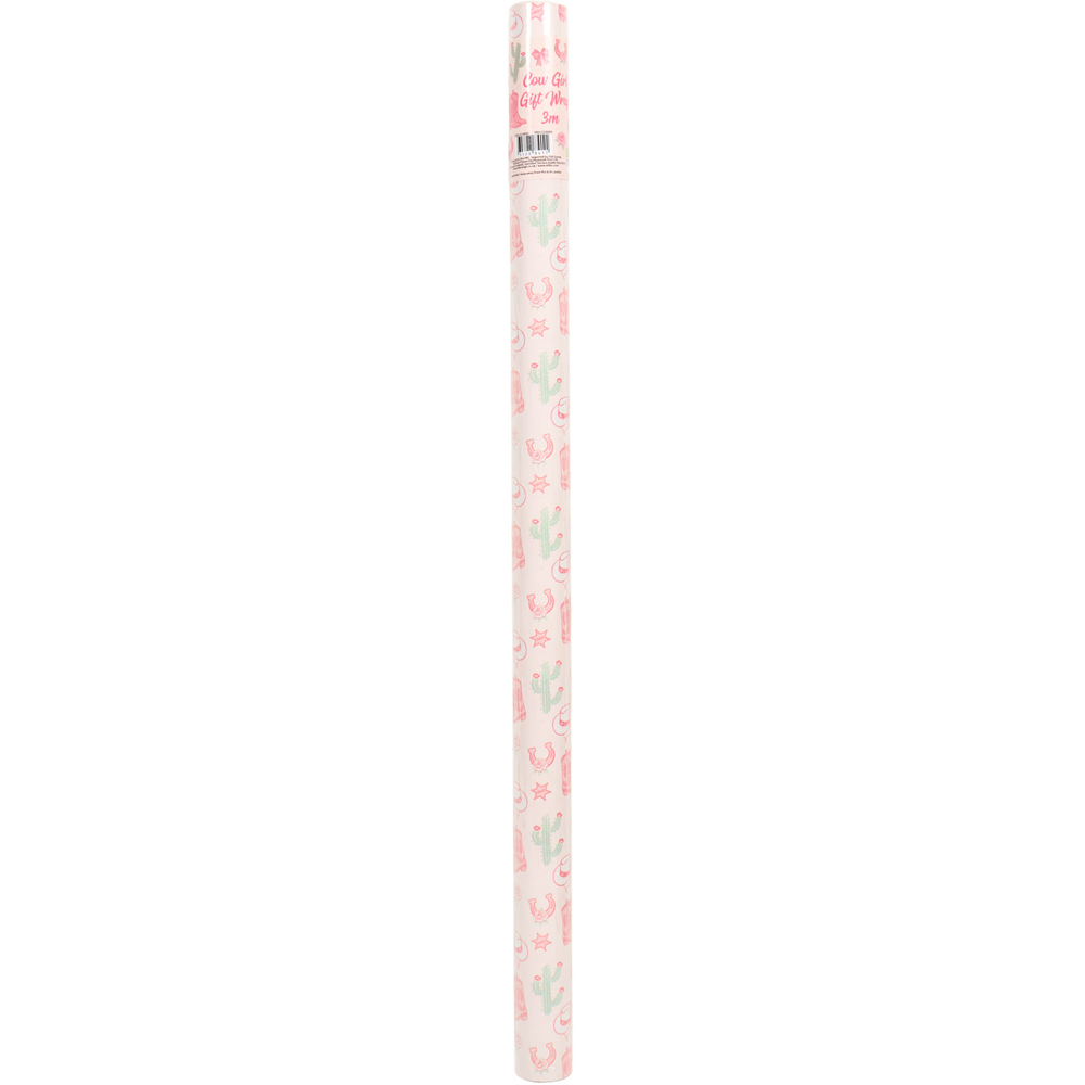 Cow Girl Gift Wrapping Paper Pink Image 2