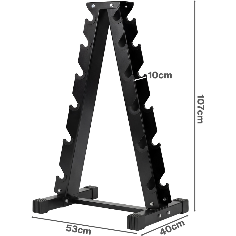 Centra 6-Tier Steel Dumbbell Rack Image 9