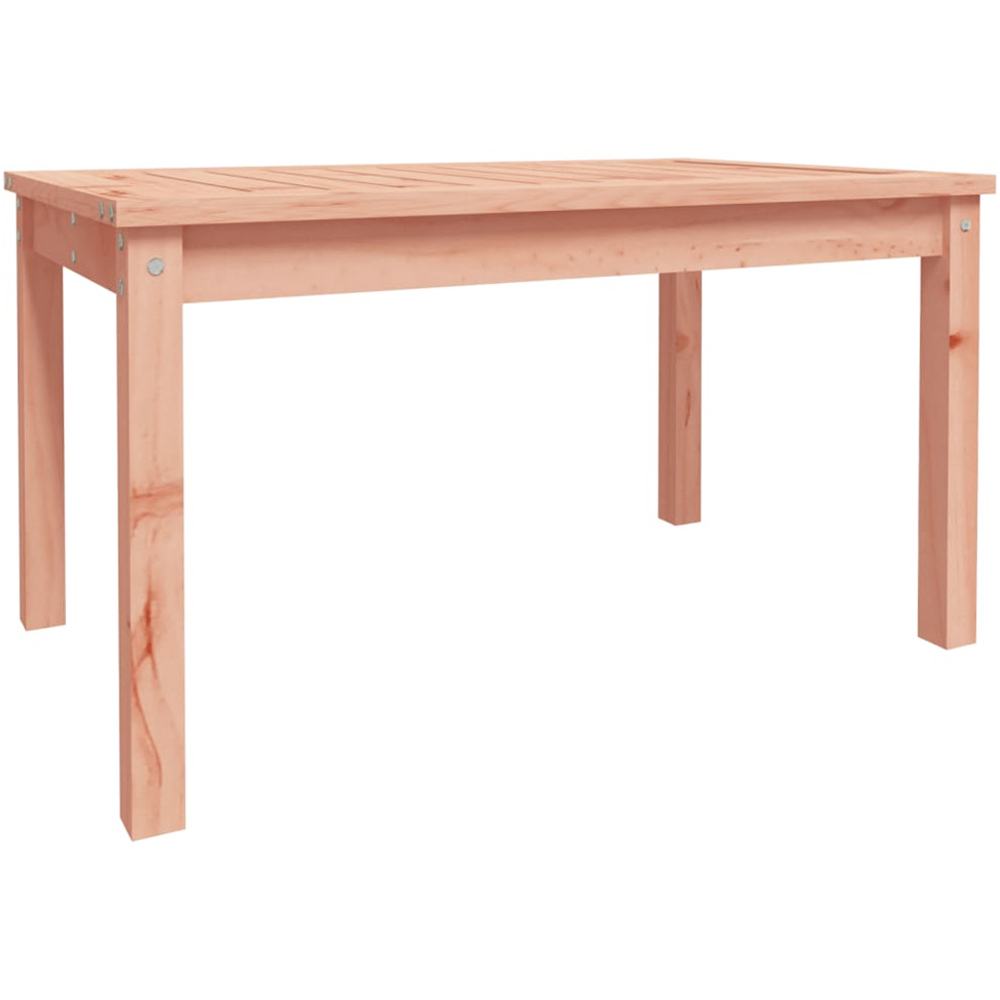 vidaXL Natural Solid Douglas Wood Slatted Garden Table 82.5 x 50.5cm Image 2