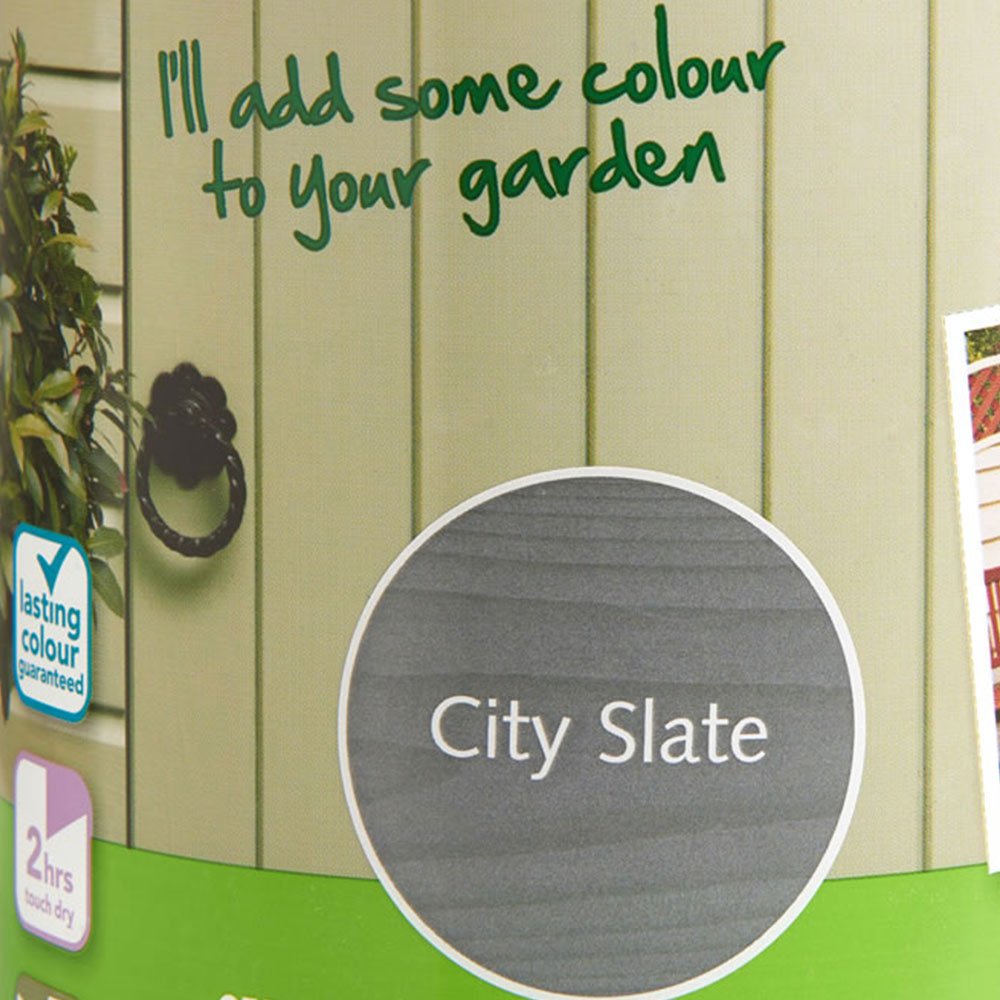 Wilko Garden Colour City Slate Wood Paint 1L Image 3