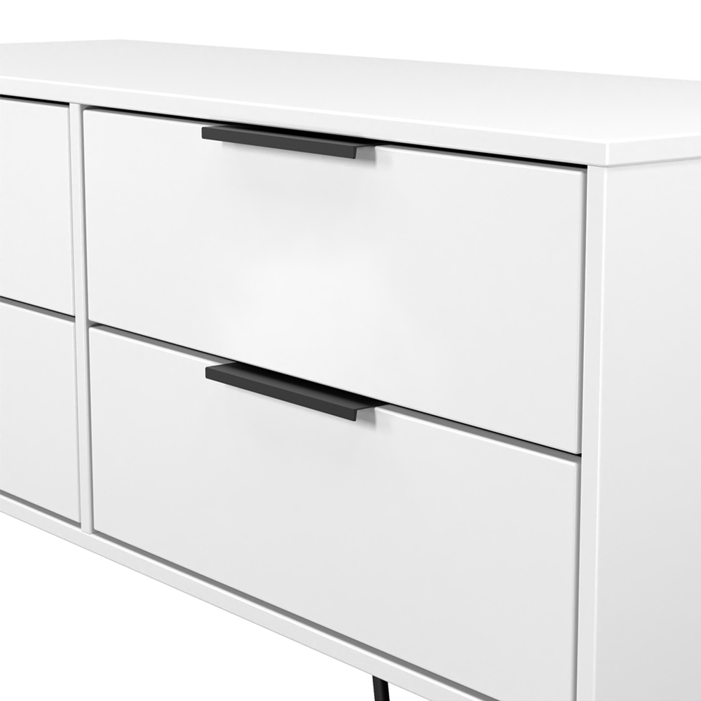 Crowndale Hong Kong 4 Drawer Matt White Bed Box Ready Assembled Image 4