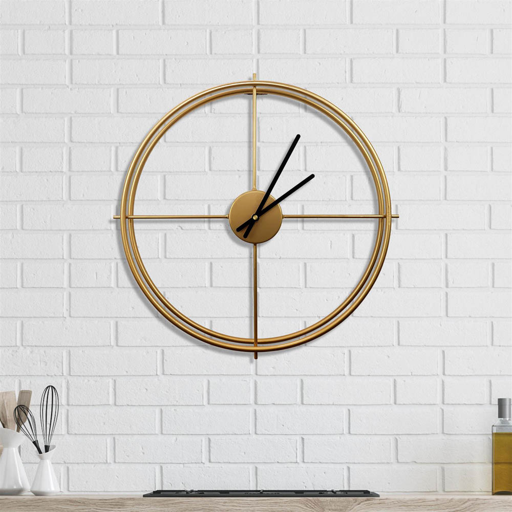 WALPLUS Gold Larrys Minimalist Wall Clock Image 3