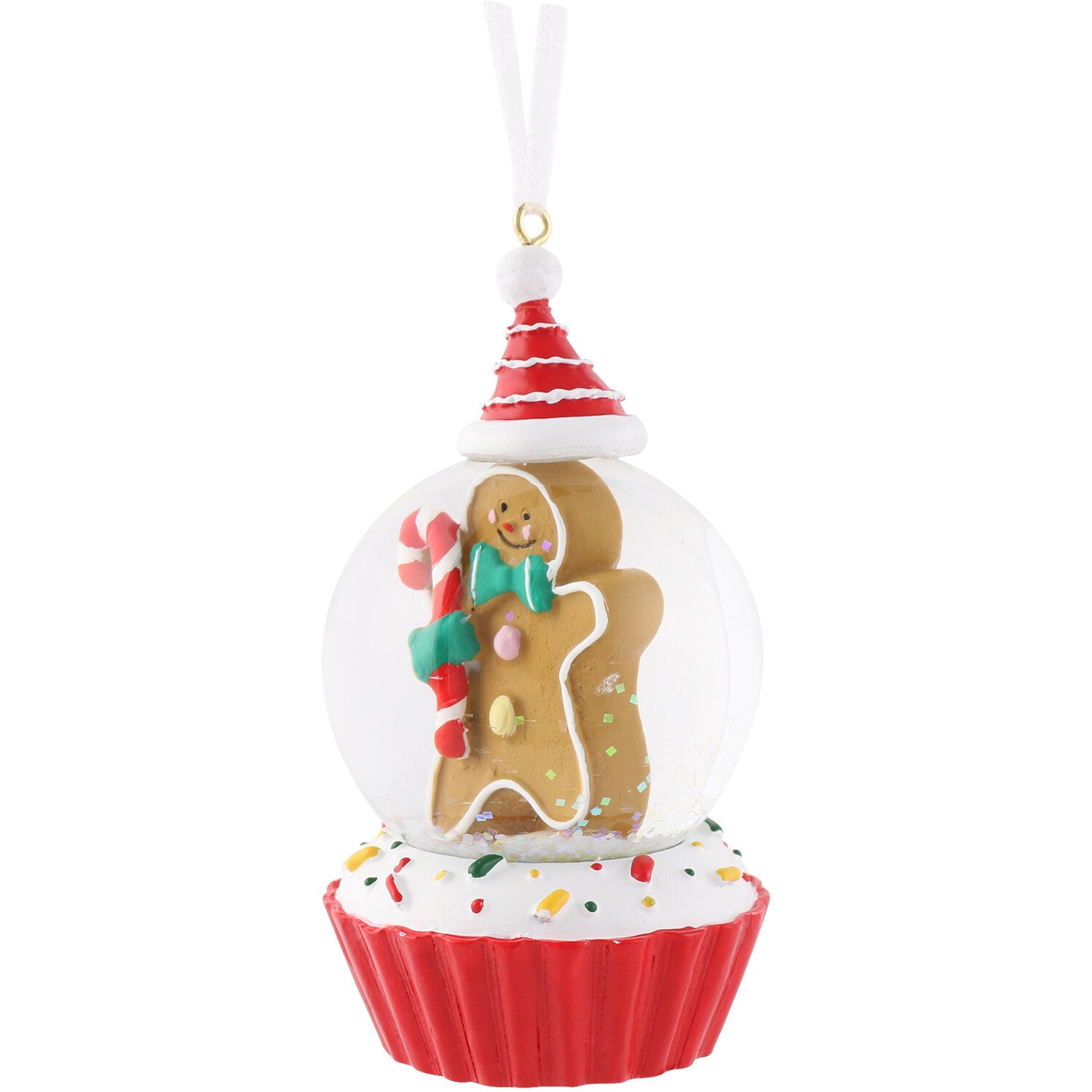Hanging Gingerbread Snow Globe Image 1