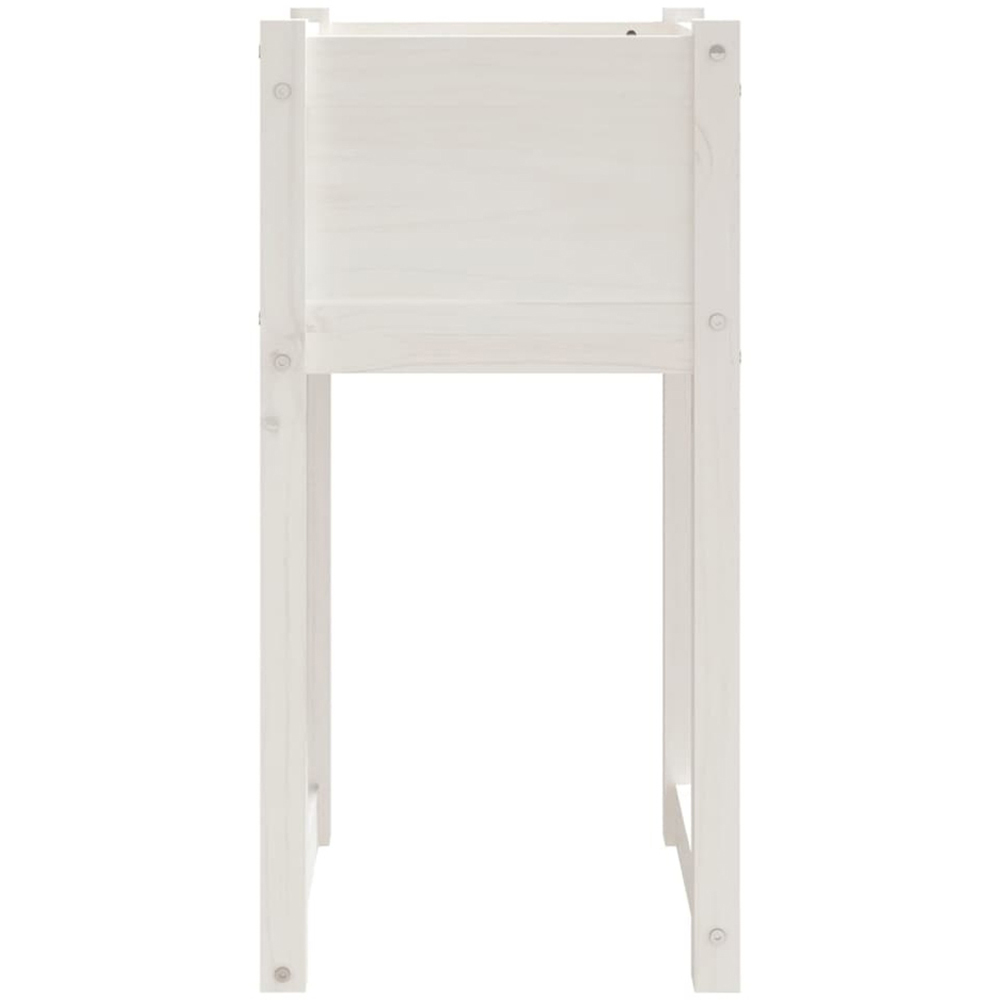 vidaXL White Solid Pine Wood Garden Planter 81 x 40 x 40cm Image 4