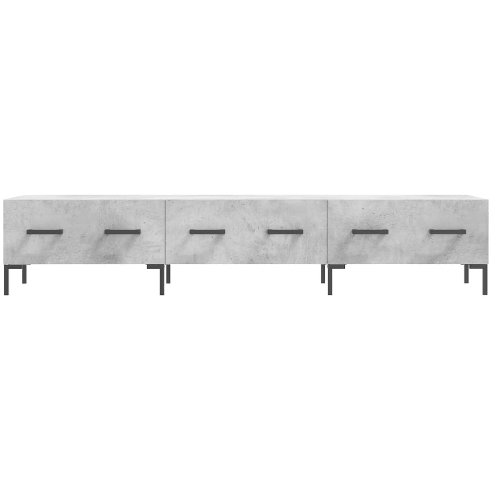 vidaXL 3 Drawer Concrete Grey TV Cabinet Image 5
