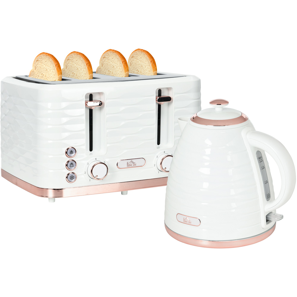 HOMCOM 1.7L Jug Kettle and 4 Slice Toaster Set Image 1